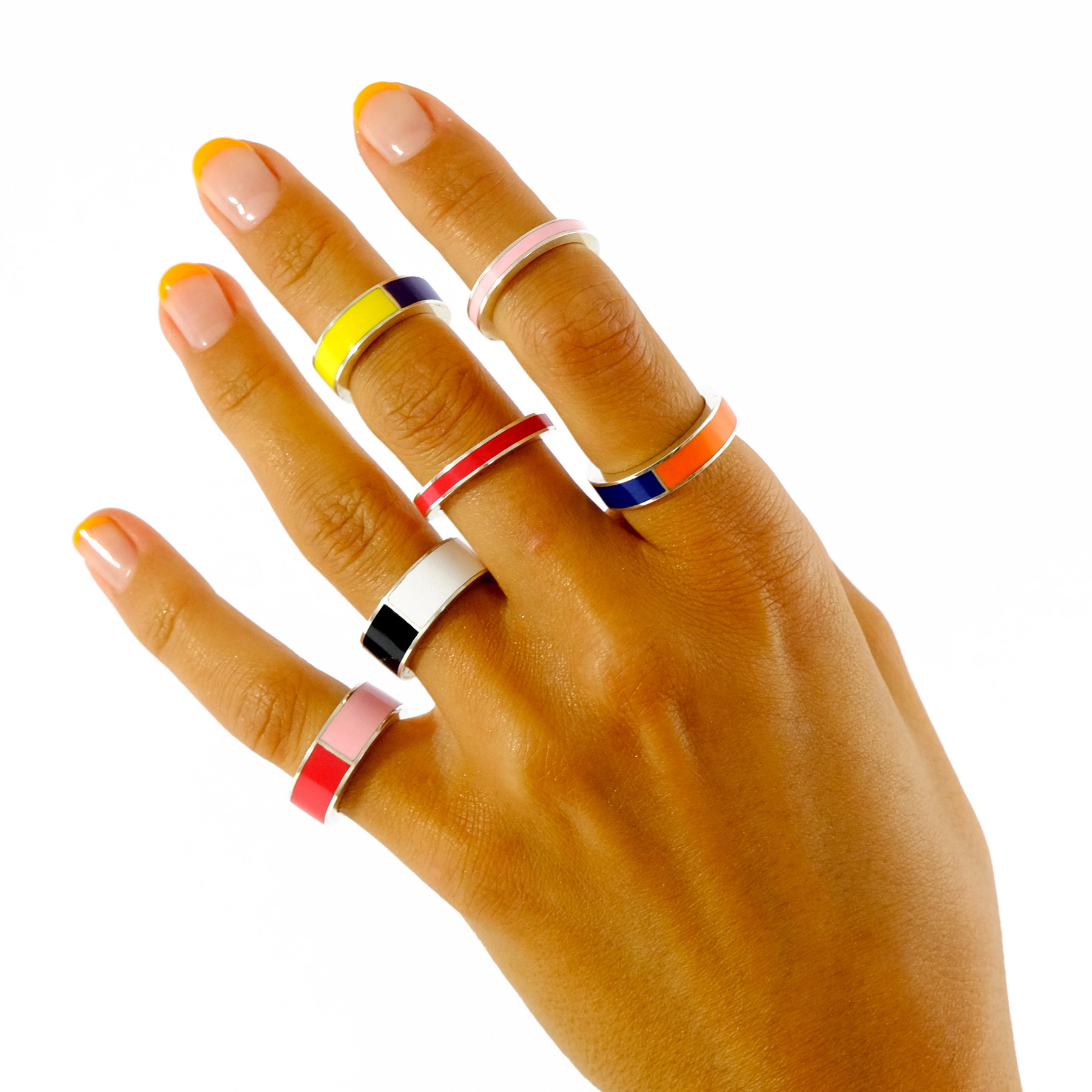 Bague Bicolore Collection Couleur Laques Formes Geometrique Fontes Virgile Bruniau