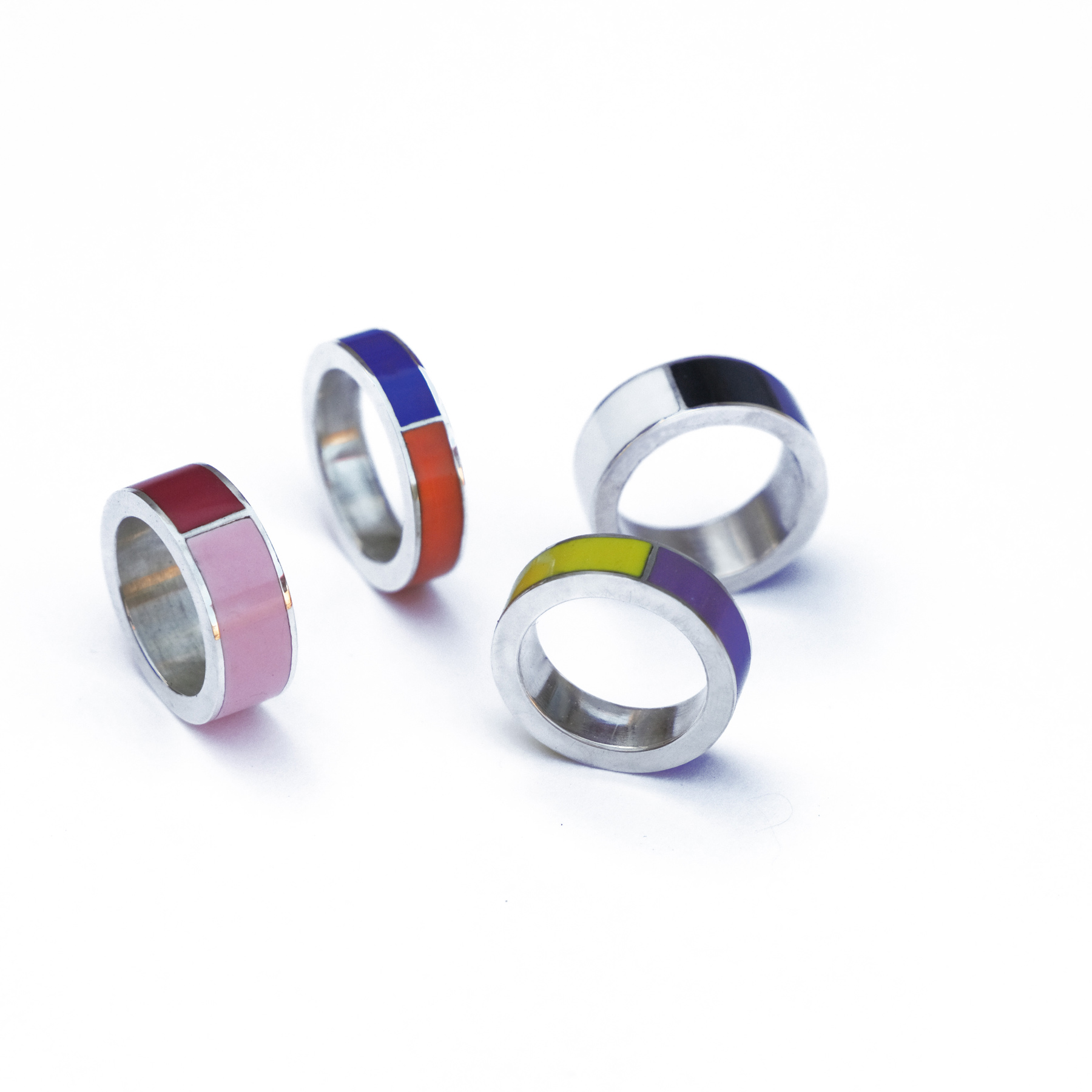 Bague Bicolore Collection Couleur Laques Formes Geometrique Fontes Virgile Bruniau