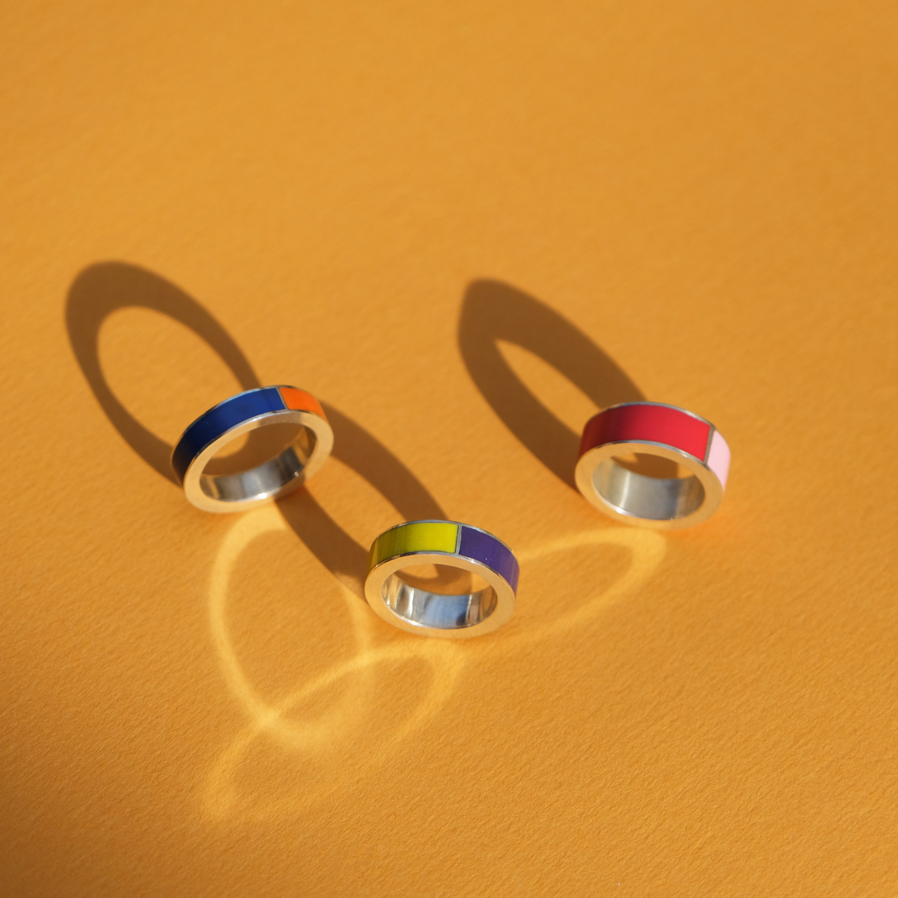 Bague Bicolore Collection Couleur Laques Formes Geometrique Fontes Virgile Bruniau