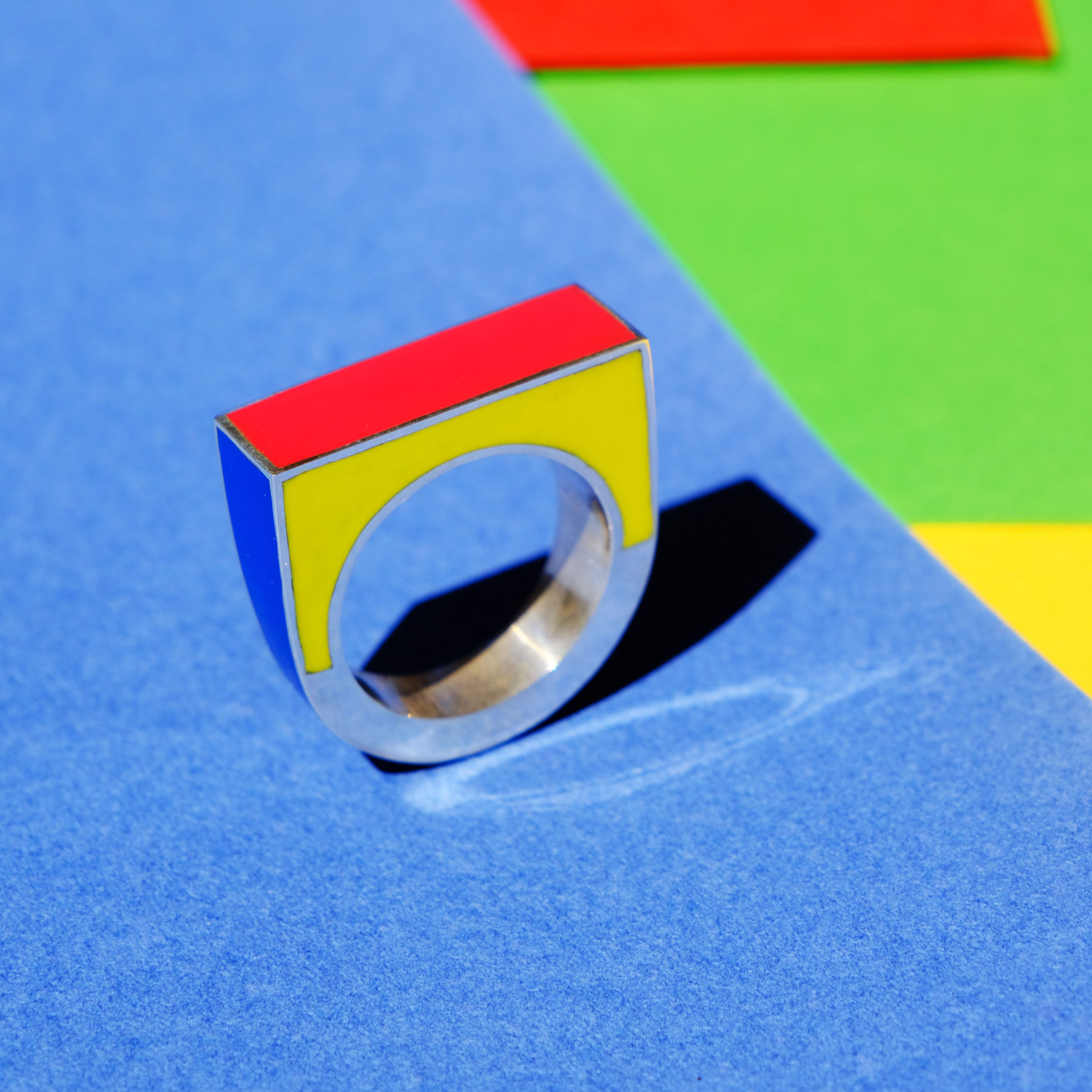 Bague Perspective Collection Couleur Laques Formes Geometrique Fontes Virgile Bruniau