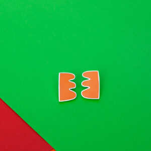 Boucles d'oreille Collection Couleur orange Laques Formes Geometrique Fontes Virgile Bruniau