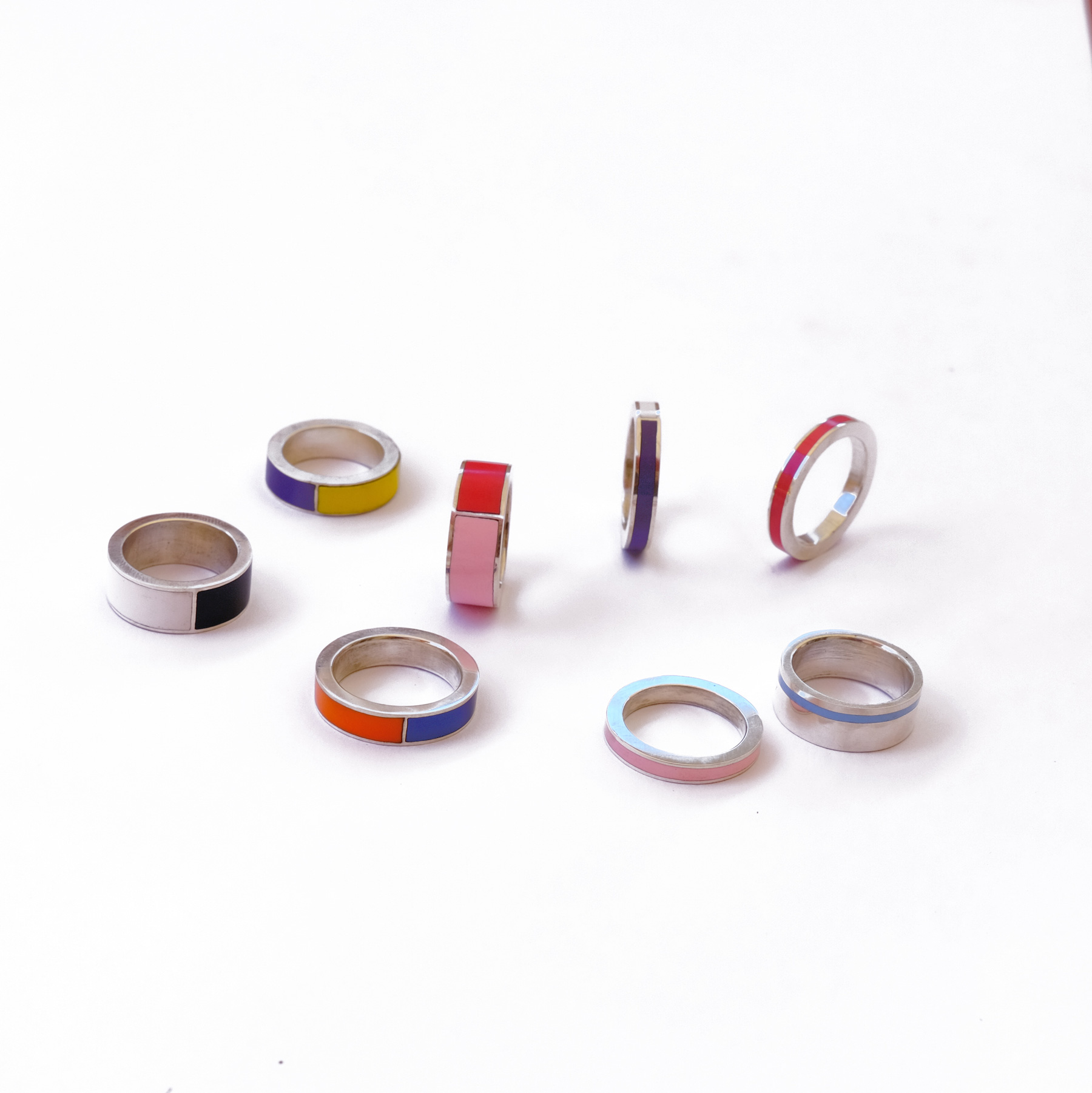 Bague Bicolore Collection Couleur Laques Formes Geometrique Fontes Virgile Bruniau