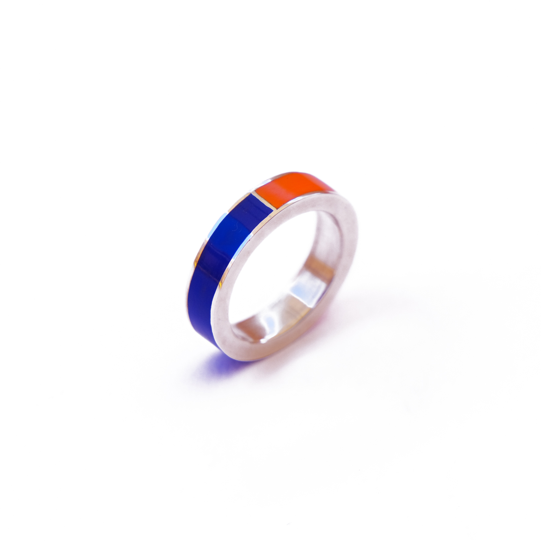 Bague Bicolore Collection Couleur Laques Formes Geometrique Fontes Virgile Bruniau
